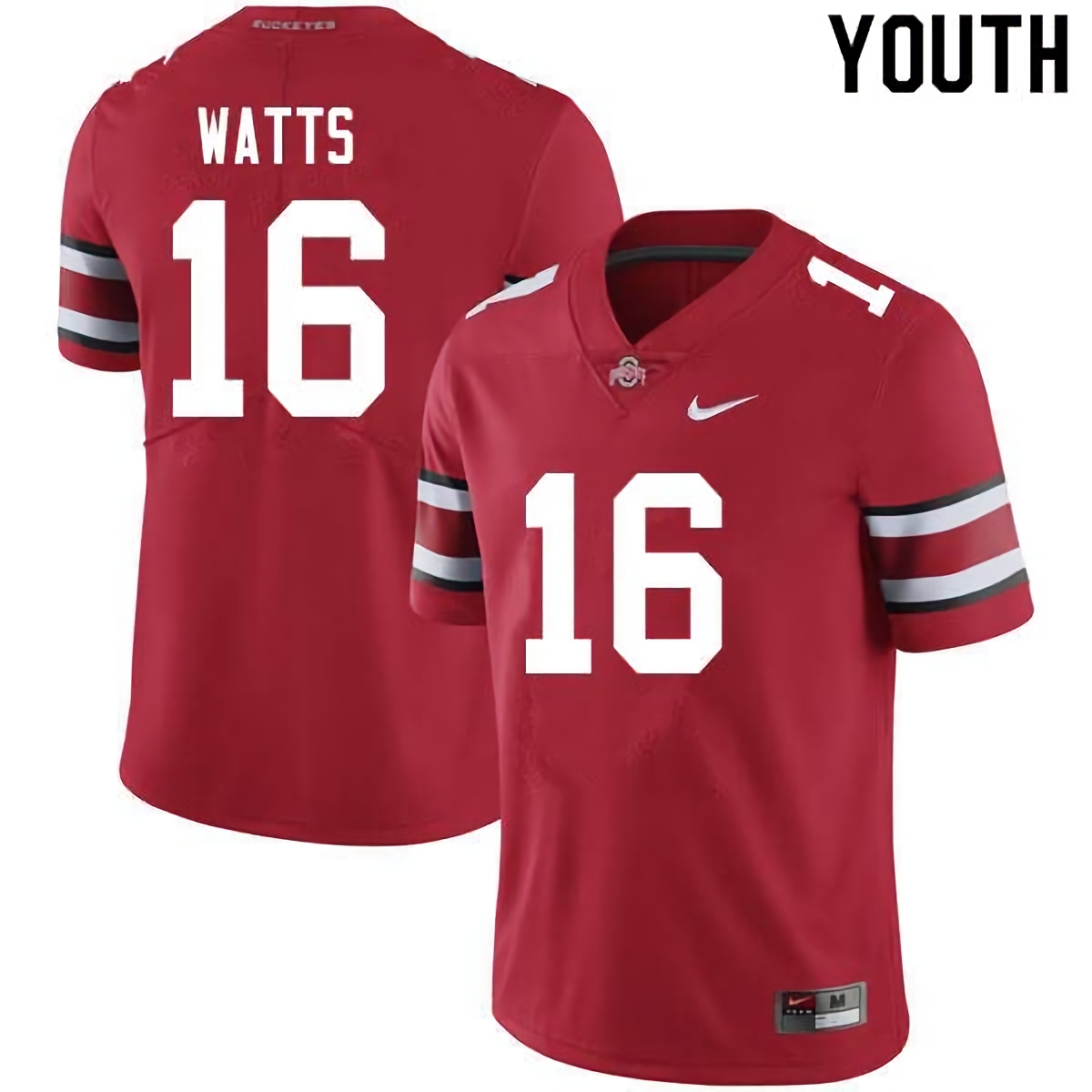 Ryan Watts Ohio State Buckeyes Youth NCAA #16 Nike Scarlet College Stitched Football Jersey DRM6756BN
